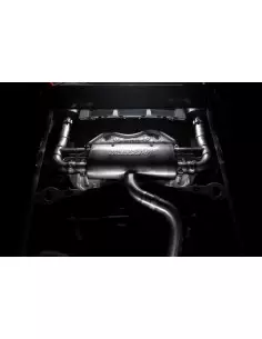 Audi RS3 2,5TFSi Sedan 8V Facelift Milltek Sport 80mm Cat-Back 2x 170x107 Svarta Ovala utblås med avgasventiler - Non-Resonated 
