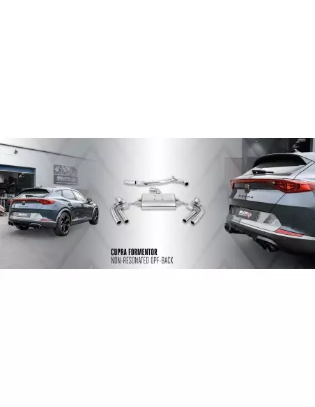 Cupra Formentor VZ 2,0TFSi 4-drive OPF 5FF Milltek Sport 3" OPF-Back 4x 100 GT Brända Titan utblås med avgasverntiler - Non-Reso