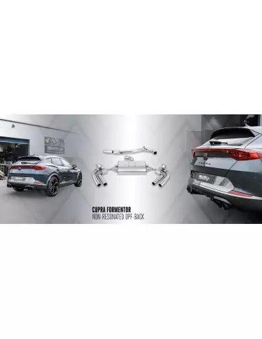 Cupra Formentor VZ 2,0TFSi 4-drive OPF 5FF Milltek Sport 3" OPF-Back 4x 100 JET Kolfiber utblås med avgasverntiler - Non-Resonat