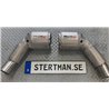 Audi S8 4,0TFSi D5 Milltek Sport 3,15" Downpipes med värme skydd utan katalysatorer (till original avgassystem efter partikelfilter, tar bort partikelfilter)