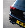 VW Golf 2,0TFSi R mk8 Milltek Sport 3,15" (80mm) OPF-Back 4x 115 GT svarta utblås (med original avgasstyrning) - Non-Resonated (mindre-dämpad)