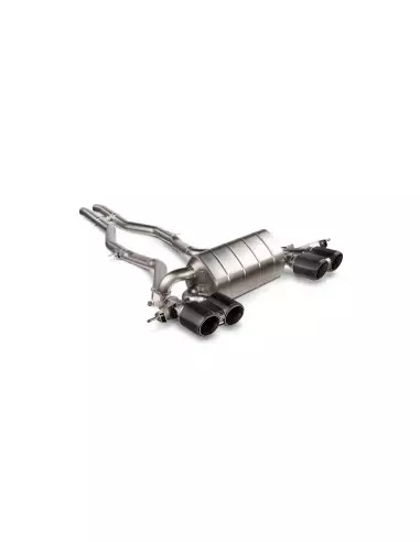 BMW M3 S58 G80 / G81 Akrapovic Slip-On i Titan med fyrkantiga Kolfiber utblås 