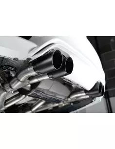 BMW M4 S55 F82/ F83 Milltek Sport Cat-Back med lika långa rör 4x 90 svarta GT utblås (måste kapa original avgassystem) - Non-Res