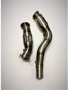 BMW M2 CS S55 F87 Evolution Racewerks downpipes med racekatalysatorer 200Cell