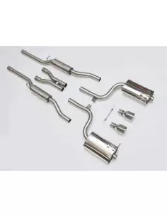 Audi A4 3,0 V6 Quattro B6 Milltek Sport Cat-Back 2x 100 chrome JET utblås