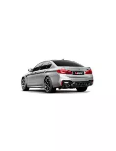 BMW M5 Competition OPF F90 LCI Akrapovic Slip-On System i Titan med kolfiber utblås (för bilar med och utan partikelfilter) 2