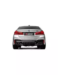 BMW M5 Competition OPF F90 LCI Akrapovic Slip-On System i Titan med kolfiber utblås (för bilar med och utan partikelfilter)