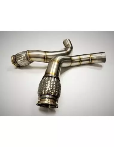 BMW M5 OPF F90 Evolution Racewerks downpipes utan katalysatorer (OPF delete)