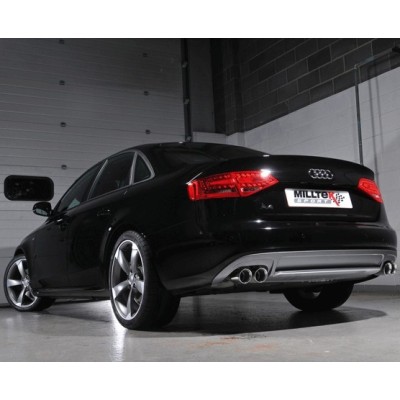 Audi A4 2,0TFSi S-line Automat B8 Milltek Sport Cat-Back 4x 80 chrome GT utblås (kräver S4 diffuser)