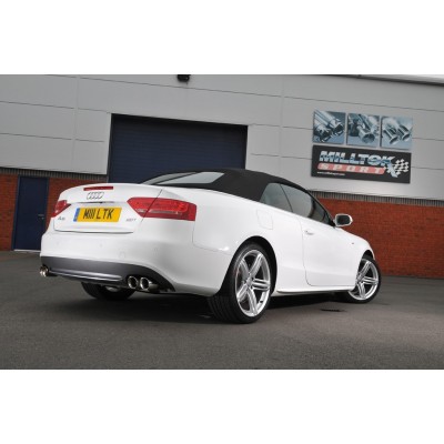 Audi A5 2,0TFSi S-line B8 Milltek Sport Cat-Back 4x 80 chrome GT utblås (kräver S5 diffuser)