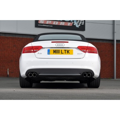Audi A5 2,0TFSi S-line B8 Milltek Sport Cat-Back 4x 80 chrome GT utblås (kräver S5 diffuser)