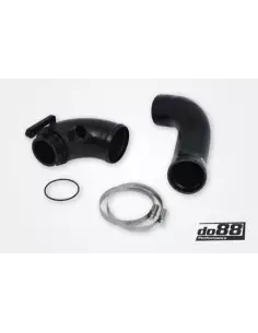 VAG MQB 2,0TFSi EA888 DO88 53mm inloppsrör (för uppgraderad turbo) och svart slang till turbo (för OEM luftburk)