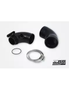 VAG MQB 2,0TFSi EA888 DO88 48,5mm inloppsrör (för OEM turbo) och svart slang till turbo (för DO88 luftburk)