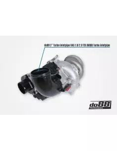 VAG MQB 2,0TFSi EA888 DO88 48,5mm inloppsrör (för OEM turbo) och svart slang till turbo (för DO88 luftburk) 2