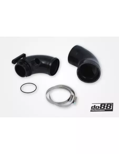 VAG MQB 2,0TFSi EA888 DO88 53mm inloppsrör (för uppgraderad turbo) och svart slang till turbo (för DO88 luftburk)
