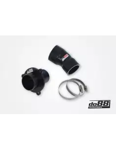 VAG MQB 2,0TFSi EA888 DO88 ersättnings rör för turbo ljuddämpare med svart slang (OEM tryckrör)