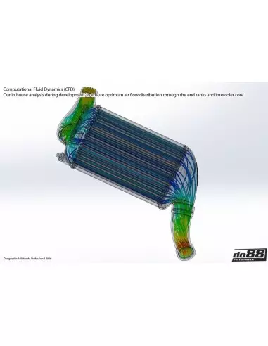 Porsche 997.1 GT2 DO88 Intercooler kit MERA med svarta slangar (för DO88 Y-rör)