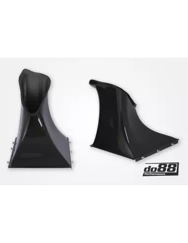 Porsche 997.1 GT2 DO88 Intercooler kit MERA med svarta slangar (för DO88 Y-rör)