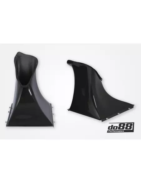 Porsche 997.1 GT2 DO88 Intercooler kit MERA med svarta slangar (för DO88 Y-rör)