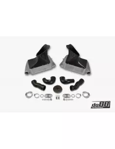 Porsche 997.2 GT2 RS DO88 Intercooler kit MERA med svarta slangar (för original Y-rör)