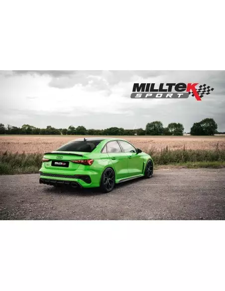 Audi RS3 2,5TFSi Sedan 8Y Milltek Sport 80mm OPF-Back med avgasventiler - Non-Resonated (mindre-dämpad)