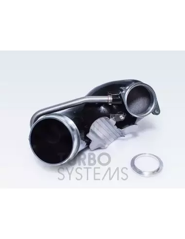 Audi RS3 2,5TFSi 8Y Turbo Systems 4" turbo inlopps böj i svart målad aluminium