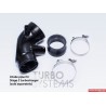 BMW M240i F22 / F23 B58 Turbo Systems turbo inlopps böj i svart målad aluminium