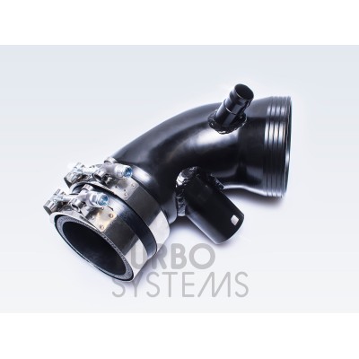 BMW M240i F22 / F23 B58 Turbo Systems turbo inlopps böj i svart målad aluminium