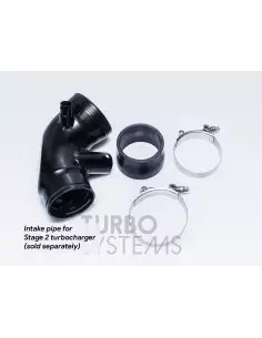 BMW 340i F30 / F31 B58 Turbo Systems turbo inlopps böj i svart målad aluminium