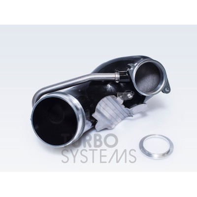 Cupra Formentor 2,5TFSi VZ5 5FF Turbo Systems 4" turbo inlopps böj i svart målad aluminium