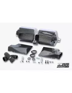 Porsche 992 3,0T Carrera S DO88 Intercooler kit Big Pack med svarta slangar och tryckrör (för standard bak stötfångare) 2