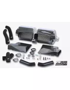 Porsche 992 3,0T Carrera S DO88 Intercooler kit Big Pack med svarta slangar och tryckrör (för standard bak stötfångare)