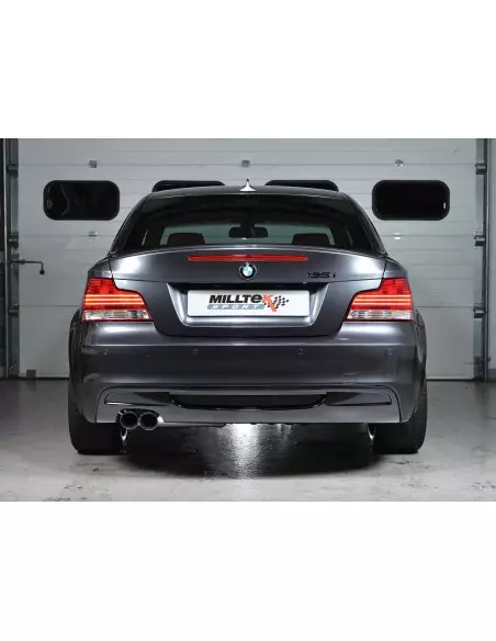 BMW 135i N54 E82 Milltek Sport Från bakre katalysatorer 2x 80 svarta GT utblås 