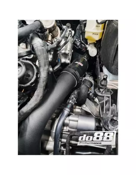 VW Arteon R 2,0TFSi 3G EA888 EVO4 DO88 för Standard IC tryckrör med svarta slangar
