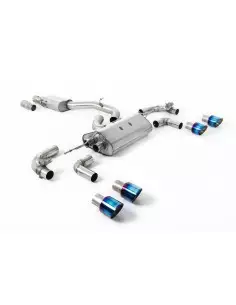 VW Golf R OPF 3/5 dörrars mk7.5 Milltek Sport 3,15" (80mm) OPF-Back 4x 100 brända titan GT utblås (med original avgasstyrning) -