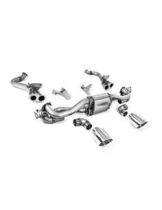 Porsche Cayman 718 4,0 GT4 OPF (Efter-Februari 2020) Milltek Sport Cat-Back (OPF-delete) med aktiva avgasventiler 2x Kromade 115