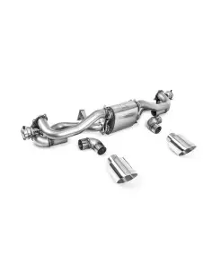 Porsche Cayman 718 4,0 GT4 OPF (Pre-Februari 2020) Milltek Sport OPF-Back med aktiva avgasventiler 2x Kromade 115mm GT Utblås