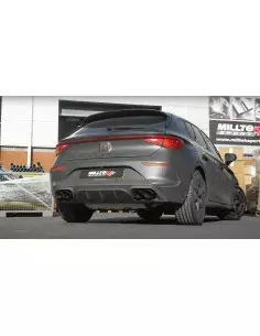 Cupra Leon 2,0TFSi KL (2wd,hatchback) Milltek Sport 3,15" (80mm) OPF-Back 4x Ovala svarta utblås (vis modifikation av original d 2