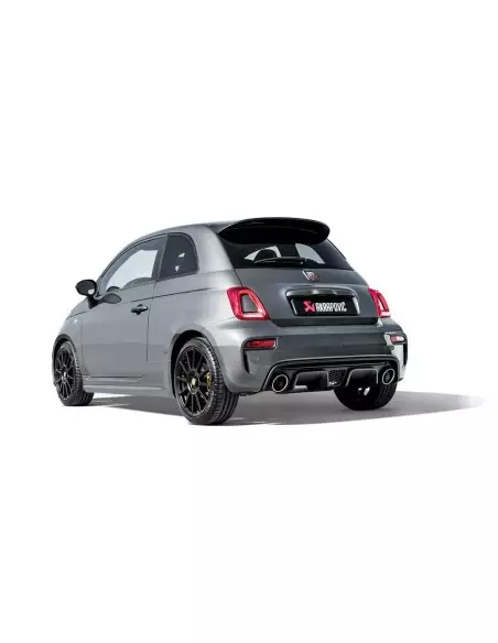 Abarth 500/595/695 1,4Turbo Akrapovic Slip-On avgassystem i rostfritt med titan utblås
