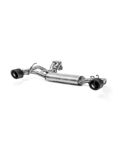 Abarth 500/595/695 1,4Turbo Akrapovic Slip-On avgassystem i rostfritt med kolfiber utblås