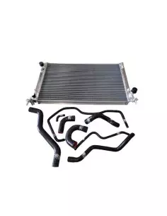 Abarth 500/595/695 1,4Turbo TMC Motorsport Aluminium vattenkylare med svarts silicon slangar