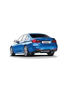 BMW 335i F30 / F31 Akrapovic Evolution System i rostfritt med kolfiber utblås 2