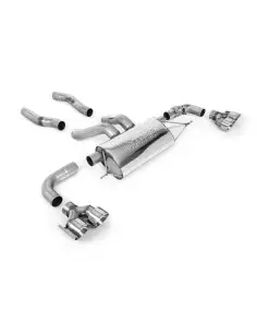 BMW M240i B58 G42 Milltek Sport Från Partikelfilter och bakåt (måste kapas) 4x GT100 Chromade utblås med avgasventiler