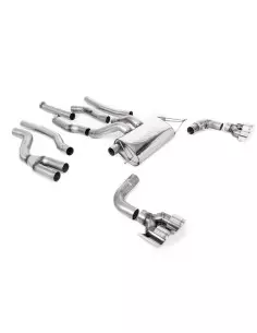 BMW M240i B58 G42 Milltek Sport Cat-Back (OPF-Delete) 4x GT100 Chrome utblås med avgasventiler