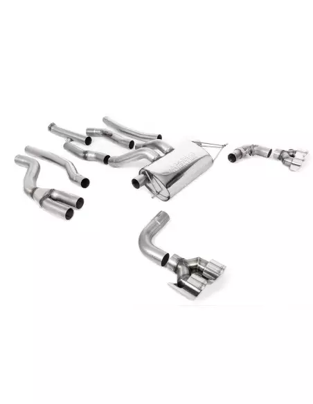 BMW M240i B58 G42 Milltek Sport Cat-Back (OPF-Delete) 4x GT100 Chrome utblås med avgasventiler