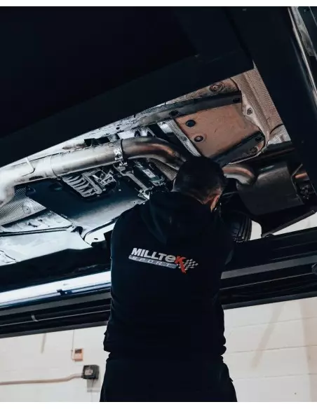 Audi RS6 4,0TFSi C8 Milltek Sport Signature Series Titanium 3,15" Från främre ljuddämpare (delning) och bakåt 2x gjutna Ovala Ti