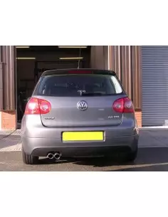 VW Golf 2,0TDi mk5 Milltek Sport GTi-style Cat-Back 2x 80 chrome GT utblås (kräver Golf GTi diffuser)
