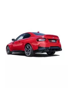 BMW M240i B58 G42 Akrapovic Slip-on i rostfritt med original avgasventil och kolfiber utblås 2