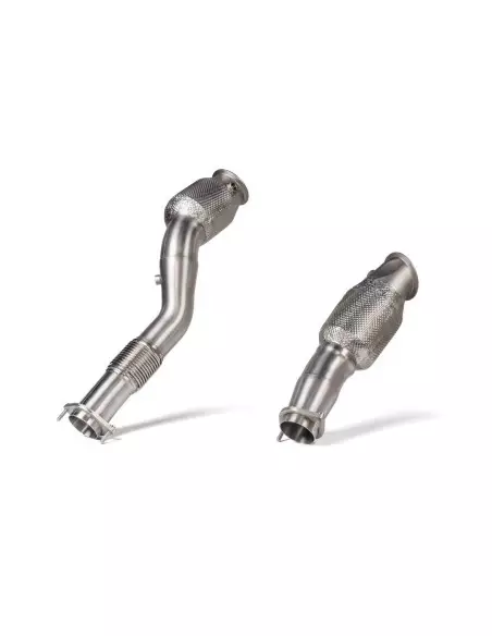 BMW M2 S58 G87 Akrapovic Downpipes i Rostfritt med racekatalysatorer