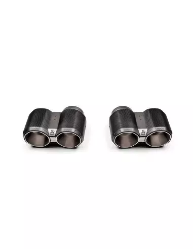 BMW M2 S58 G87 Akrapovic Slip-On i Titan med fyrkantiga Kolfiber utblås